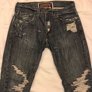 Vintage destroyed Levi’s 511’s